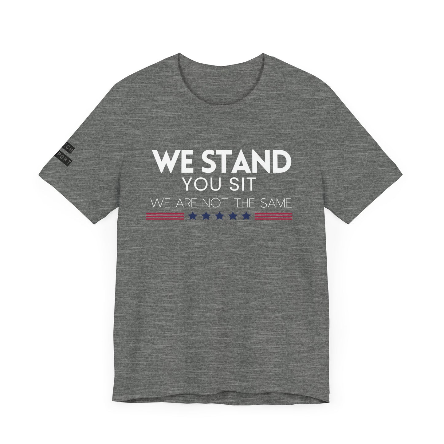 We Stand You Sit We Ain't the Same, Political T-Shirt Doge Knows, , Funny Political Culture, Anti Woke, Doge Trump, Politics, Funny, Him/Her Gifts, Unisex Bella Canvas T-Shirt