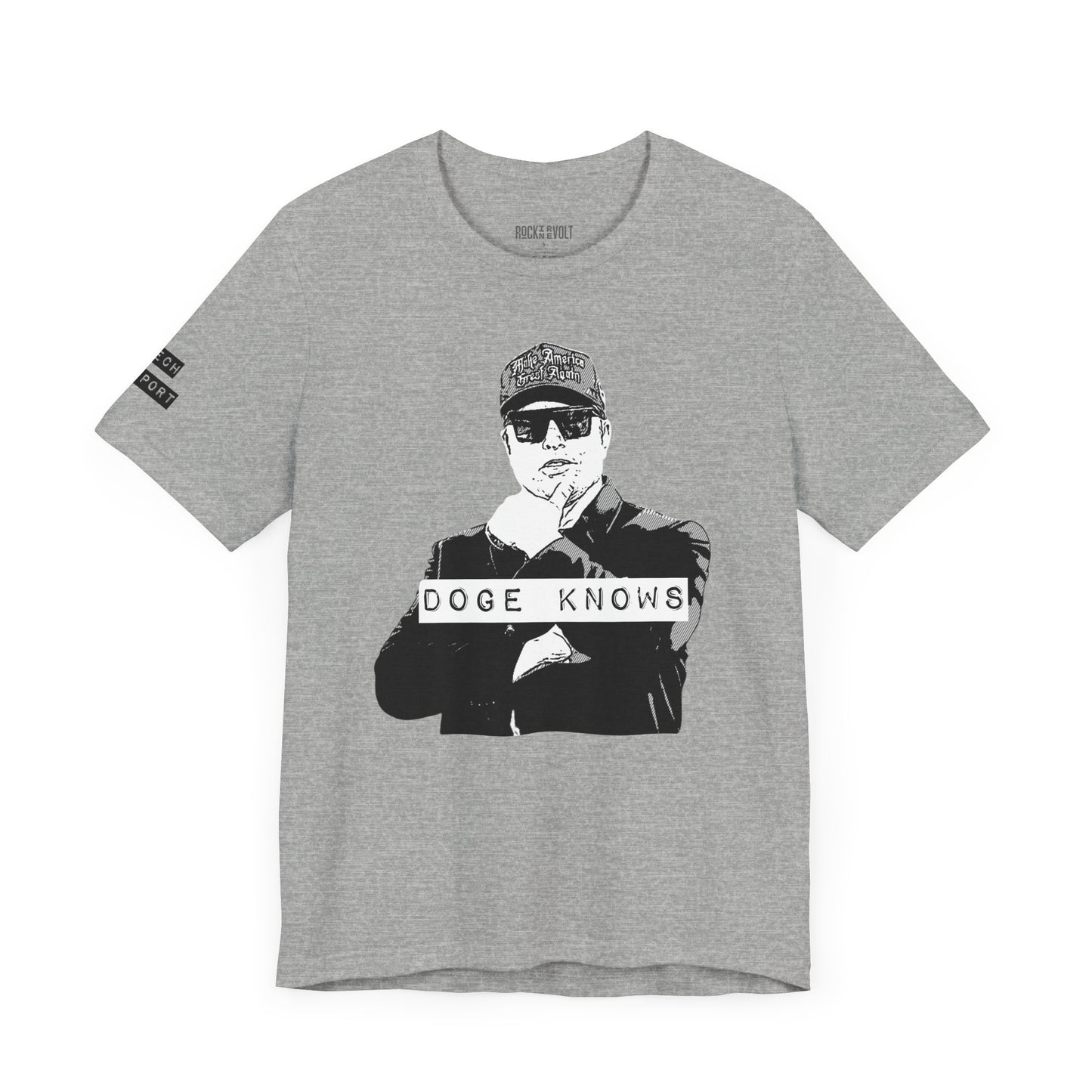 Elon, Doge Knows, Funny Political Culture, Anti Woke, Doge Trump, Politics, Funny, Him/Her Gifts, Unisex Bella Canvas T-Shirt