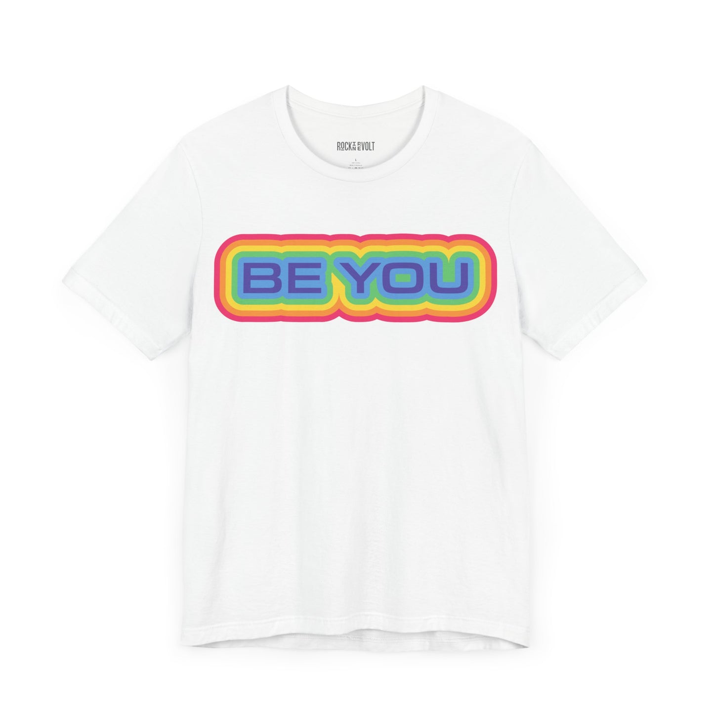 Be You Retro Rainbow, LBBTQ, Political T-Shirt, Democrats, Tee, Unisex Bella Canvas Top, Activist Shirt, Protest Apparel