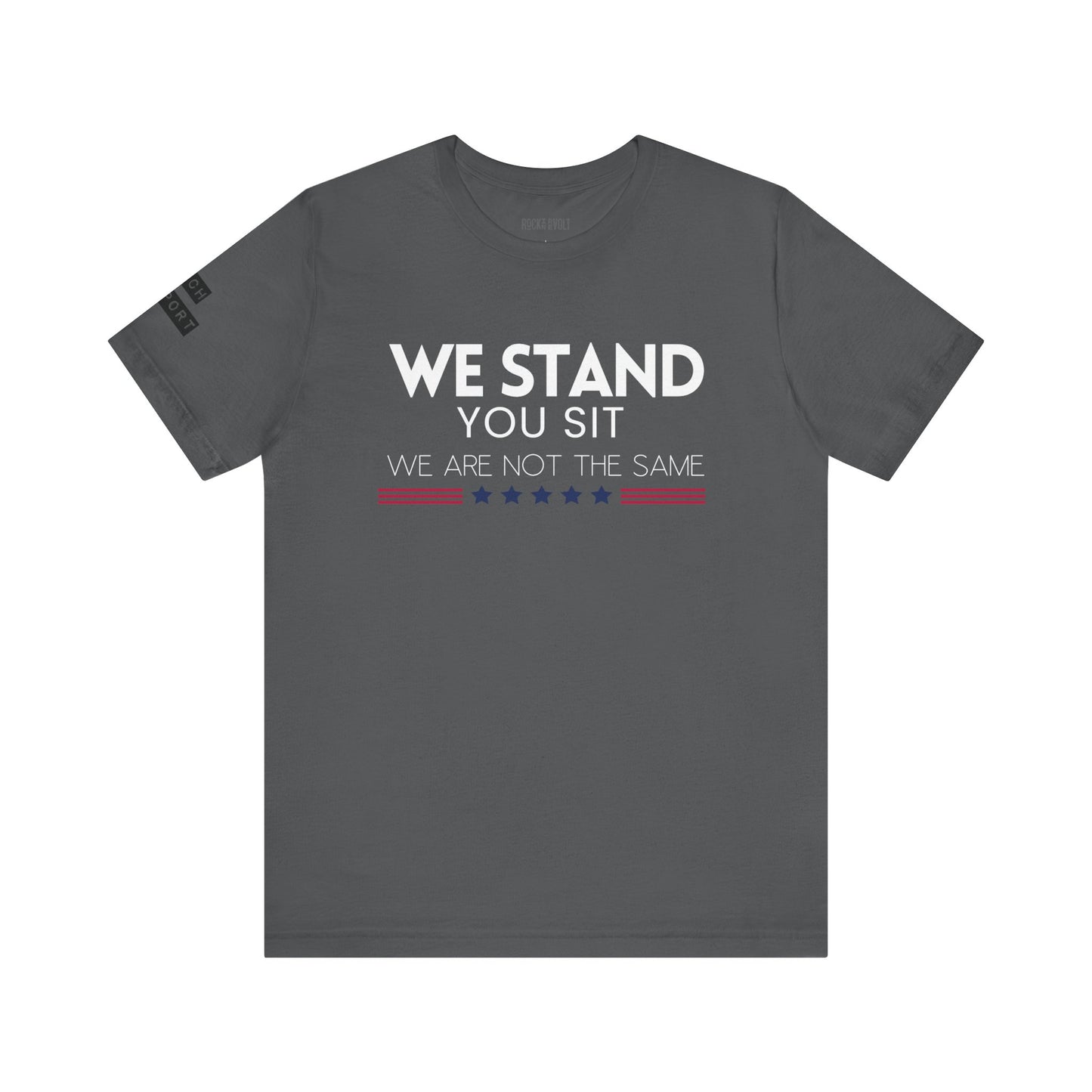 We Stand You Sit We Ain't the Same, Political T-Shirt Doge Knows, , Funny Political Culture, Anti Woke, Doge Trump, Politics, Funny, Him/Her Gifts, Unisex Bella Canvas T-Shirt