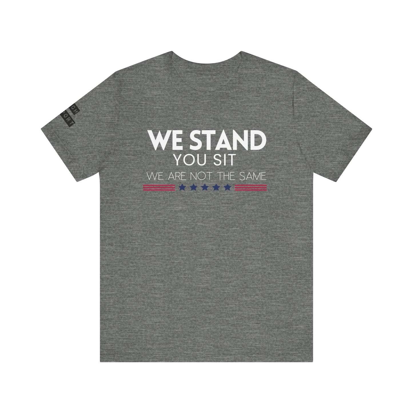 We Stand You Sit We Ain't the Same, Political T-Shirt Doge Knows, , Funny Political Culture, Anti Woke, Doge Trump, Politics, Funny, Him/Her Gifts, Unisex Bella Canvas T-Shirt