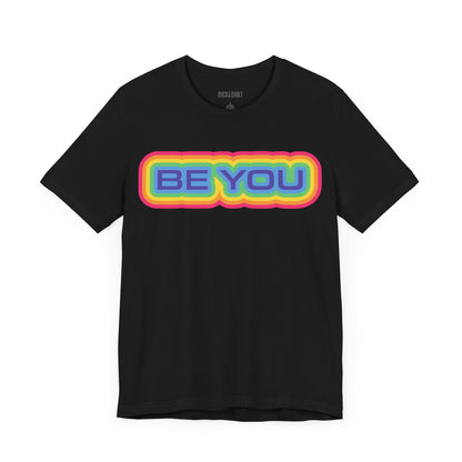 Be You Retro Rainbow, LBBTQ, Political T-Shirt, Democrats, Tee, Unisex Bella Canvas Top, Activist Shirt, Protest Apparel