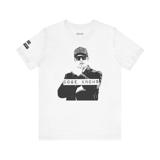 Elon, Doge Knows, Funny Political Culture, Anti Woke, Doge Trump, Politics, Funny, Him/Her Gifts, Unisex Bella Canvas T-Shirt